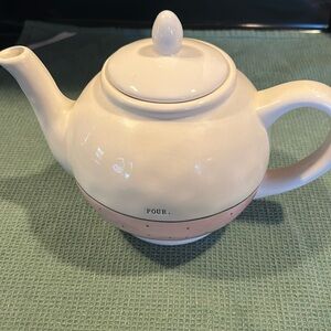 Rae Dunn Artisan Collection by Magenta Polka Dot Pink ‘POUR’ Teapot